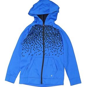 XERSION blue athletic hooded zip up sweatshirt EUC